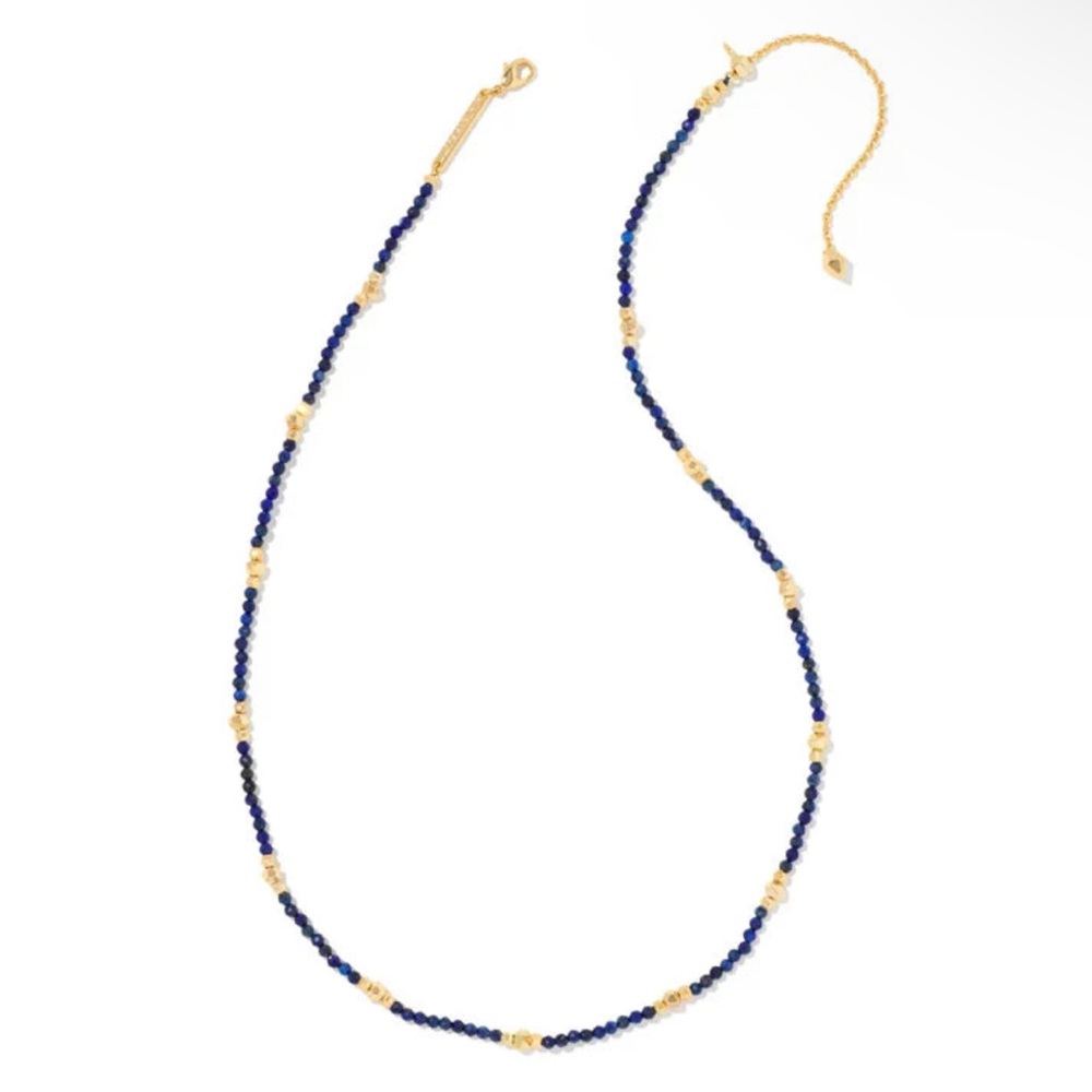 NWOT Kendra Scott Britt Gold Choker Necklace in Lapis Blue